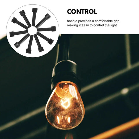 Upgrade Your Home Lighting Game With These 10 Pc Black Lamp Switch Knobs For Floor And Table Lamps Featuring Fine Tuning Control Easy Install Plastic Handles That Make Dimming And Adjusting Brightness Total Vibe black plastic lamp switch knobs for hanging bulb