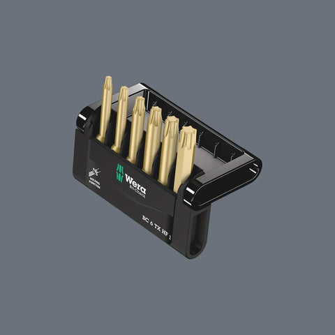 Torx HF Power Bit Set With Holding Function, 6 TX HF Bits in Compact Bit-Check System for Tight Spots, Durable 50mm Bits