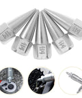 Five-Piece Steel Grease Nozzle Replacement Tips Kit For Equipment And Machinery, close-up view of steel nozzles for grease sprayer