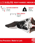 Elite Pruning Shears For Serious Gardeners 7.7 Inch Swiss Made Bypass Pruner With Leather Wrapped Handle Aluminum Body close-up
