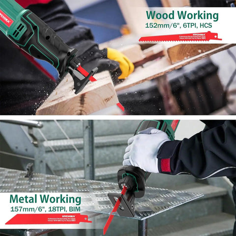 Beast Of A Corded Reciprocating Saw With Variable Speed Trigger, 6A Motor, 2800 SPM, cutting wood and metal