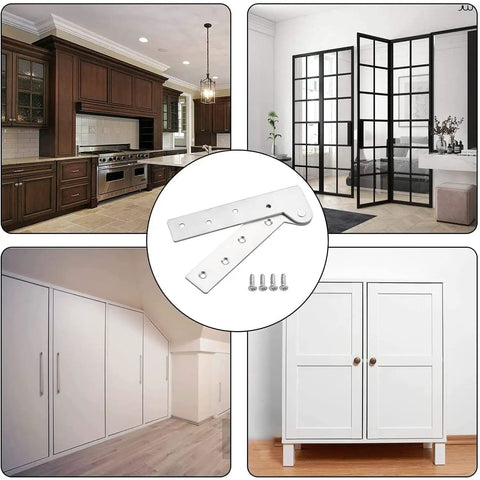 Top Shelf Stainless Steel Hidden Offset Knife Hinges With A Slick 360 Degree Pivot Design For No Hassle Cabinet And Cupboard Door Upgrades In Polished Silver