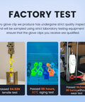 Yellow Glove Clips For Work Glove Holders 6 Pack Pro-Grade POM in factory testing process with tensile and durability tests.