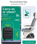 Underseat Carry On Luggage With Wheels Lightweight Soft Travel Bag with dimensions fitting under airplane seat
