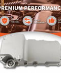 Aluminum Oil Pan Kit Replacement For GM Muscle Cars And Classic Trucks LS Gen III And Gen IV V8 Engines 4.8L 5.3L 5.7L 6.0L 6.2L 1955 To 1987 on display with features highlighted