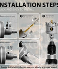 Installation steps for Heavy Duty 20 Piece Carbide Hole Saw Kit 1/2 To 2-1/8 Inch with titanium pilot drill.