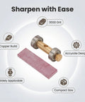 Pro Grade Watch Screwdriver Sharpening Set With 3000 Grit Copper Stone showing its compact and accurate design.