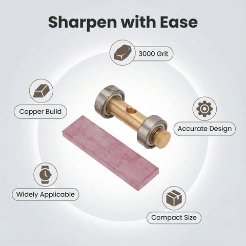 Pro Grade Watch Screwdriver Sharpening Set With 3000 Grit Copper Stone showing its compact and accurate design.