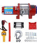 Heavy Duty 4500lb Electric Winch Kit For Trucks And Trailers With Easy Install Planetary Gear Design components shown
