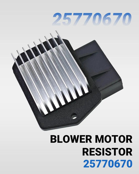 Solid Drop-In Blower Motor Resistor For Ram 1500 2500 3500 Dodge Journey Caliber Avenger Sebring Jeep Compass Patriot Wrangler ProMaster 1500 Auto Climate Control detailed view with metal fins.