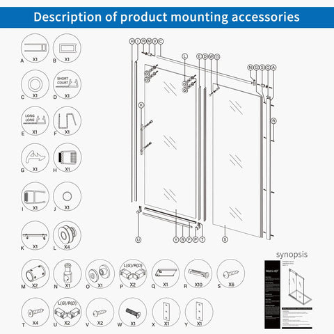 Diagram of mounting accessories for 6 Inch Square Shower Drain With Flange In SUS 304 Stainless Steel Watermark Finish Including Hair Strainer Heavy Duty Drain Cover High Flow 43.64 Liters Per Minute Easy Mount Base Flange No Ponding Keeps Your Bathroom Dry And Clean.