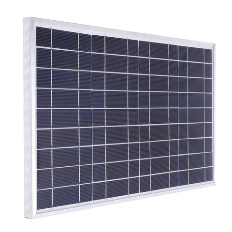 100 Watt Solar Panel Kit For Off Grid Power On The Go, 12V Battery Charger For RV Boat Marine And Home, angled solar panel