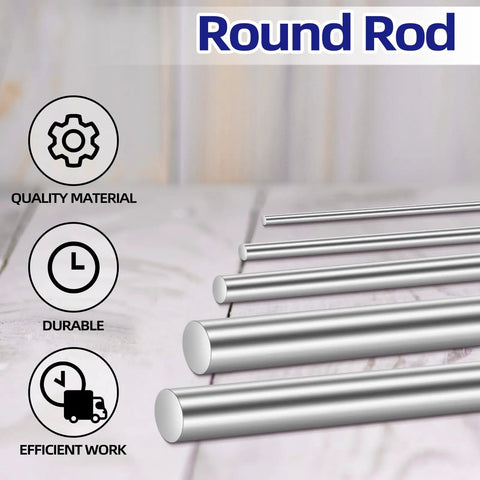 4mm Diameter 300mm Length 304 Stainless Steel Solid Round Rods 5 Pack for DIY showing different sizes and quality features