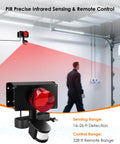 Motion Sensor Alarm System With IoT Remote Control Human Infrared Detection Security Siren Light in a garage setting.