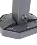 DLx-SF Marine Jack swivel base, gray metal, 2,000 lb capacity (close-up)