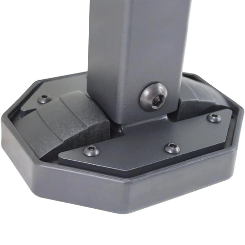 DLx-SF Marine Jack swivel base, gray metal, 2,000 lb capacity (close-up)