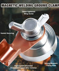 Hot Shot Magnetic Welding Ground Clamp Gets You Set Fast On Any Metal Surface For Serious Speed And A Rock Solid Grip That Keeps Your Workflow Smooth No Hassle 2026 Upgrade showing hand-tightened wing screw and strong magnetic fixing plate.