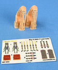 1/48 Resin Ejection Seat KK-2 Model Kit For Aircraft Accessories with seat belts and decals on blue background