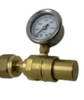 Co2 Air Shifter Regulator For Drag Racing Applications, Brass 100 Psi Piston Regulator With CGA320 Connection And Permaseal