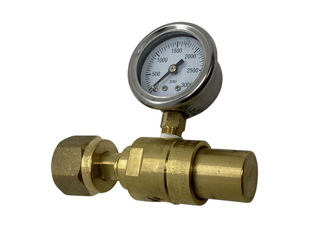 Co2 Air Shifter Regulator For Drag Racing Applications, Brass 100 Psi Piston Regulator With CGA320 Connection And Permaseal