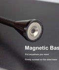 Close-up of magnetic base attachment for Magnetic Helping Hands With Three LED Magnifying Lamp, Pro Soldering Station And PCB Holder.