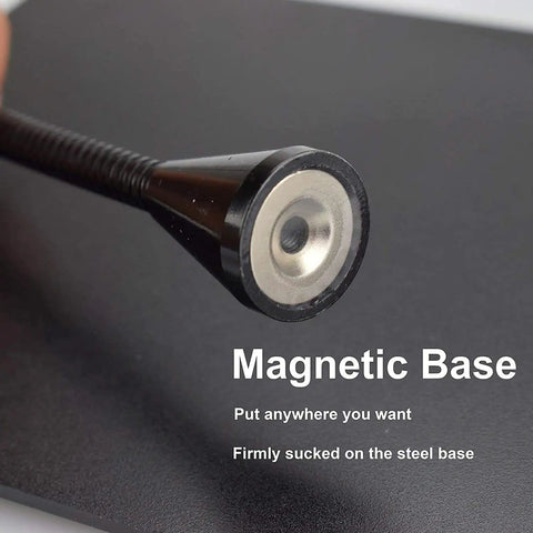 Close-up of magnetic base attachment for Magnetic Helping Hands With Three LED Magnifying Lamp, Pro Soldering Station And PCB Holder.