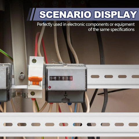 Scenario showing 10 Pack DIN Mounting Rails High Slotted Extruded Metal Rail For Hardware Components Mounting in use