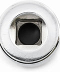 Close-up of socket from Quarter Inch Drive 51-Piece Socket Set With 6-Point SAE And Metric Sockets, Standard And Deep