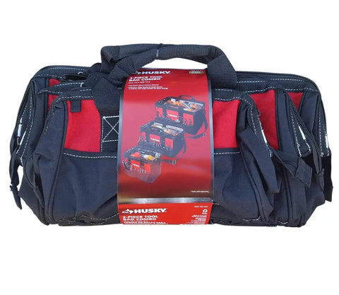 Red Tool Bag Set With 18 Inch, 15 Inch, And 12 Inch Bags, Zippered Tops And Shoulder Strap, Heavy Duty Construction, Ideal For Pros And Diy Projects, Durable Organizer For Tools, Wrenches, Sockets, Pliers, And More On Any Workday