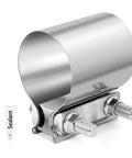 1.75 Inch Stainless Steel Exhaust Band Clamp For Butt Joint Piping No Weld Easy DIY Install 304 Stainless Steel Band 7 16 14