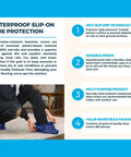 Waterproof Shoe Covers Disposable Non Slip Extra Large Boot Covers 40 Pairs Dark Blue Protective Footwear Covers For Wet Weather Dirt Rain Snow Mud For Everyday Use with slip-on shoe protection features.