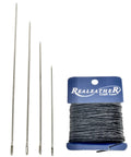 Upholstery Repair Tufting Needle And Thread Kit With Four Heavy Duty Long Tufting Needles And 25 Yards Waxed Black Thread