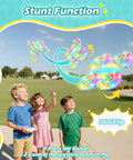 Children play with One Touch Takeoff RC Drone For Kids 6 and up with remote, performing a 360 degree flip outdoors