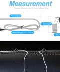 BBQ Thermometer Probes Kit For Wood Pellet Grills With Clip Grommets And Silicone Meat Probe Grommets, showing probe dimensions