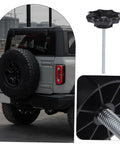 Spare Tire Clamp Bolt Universal Fitment Replacement Hardware For Secure Tire Mounting on SUV, shown with close-up details