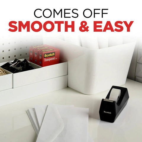 Crystal Clear Office Tape That Sticks Like A Pro, Three Quarters Inch Wide By One Thousand Inches Per Roll, One Inch Core, Pack Of Six Boxes on desk