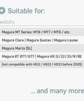 Compatibility list for Bike Brake Bleed Kit For Magura Hydraulic Disc Brakes With 100ml Mineral Oil.