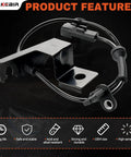 Plug And Play 2 Pack Front Abs Wheel Speed Sensor Left And Right For 2013 To 2020 Ford Fusion And Lincoln M K Z with mounting bracket.