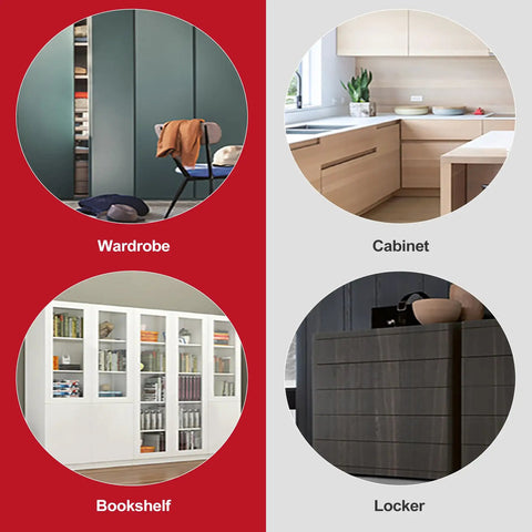 Ultra Thin Magnetic Cabinet Catch With Powerful Hold For Kitchen Cabinets, Drawers, Closets and Cupboards, image of storage solutions.