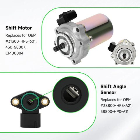 Electric Power Shift Motor With Angle Sensor Replacement for Honda Rancher 420 TRX420TE Foreman Rubicon ATV, side view
