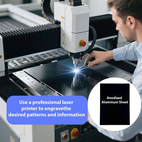 Premium Black Anodized Aluminum Sheets 5x7 Inch One Thirty Second Inch 0.8mm Corrosion Resistant Plates for Laser Engraving