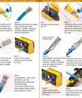 Step-by-step guide for using All In One RJ45 Crimp Tool Pass Through Kit For 8P Cat7 Cat6 Cat5 And 6P Telephone Connectors