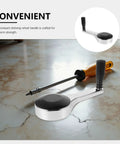 Heavy Duty L Shaped Hand Crank Wheel With Knob For Mobile Shelving Archives on a countertop with a screwdriver.