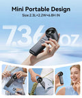 Ultra Portable USB Rechargeable Handheld Fan With 100 Speed Turbo Airflow LED Display 120 Degree Rotation in hand