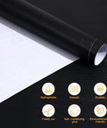 Thick Black Peel And Stick Wallpaper Roll Featuring Hella Durable Self Adhesive PVC Material For Quick Interior Wall Covering With Zero Residue Guarantee, showcasing smooth surface and design features.
