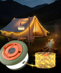 3 In 1 Camping Light And String Set With 32.8 Ft Reach, Rechargeable Tent Lantern And Portable LED Hanging Light for tents