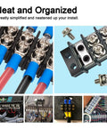 Beefed Up Heavy Duty Terminal Block Kit 2 Pack 10 Positions 200V To 450V 20 To 30A Dual Row Screw Terminals with connectors