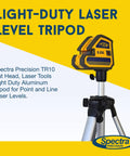 No Sweat Light Duty Aluminum Tripod For Point And Line Laser Levels with compact design and adjustable height features.