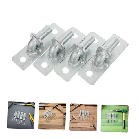 Heavy Duty Wall Mount Gate Hinges 4 Pack For Fence Posts And Barn Doors Weather Resistant Galvanized Iron Hinges With Silent Operation And Quick Install Built To Last For Farm Use, 4-pack