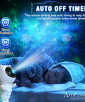 Child asleep with Cosmic Projector Lamp With LED Night Light For Kids, Spaceman Starry Sky Night Projector